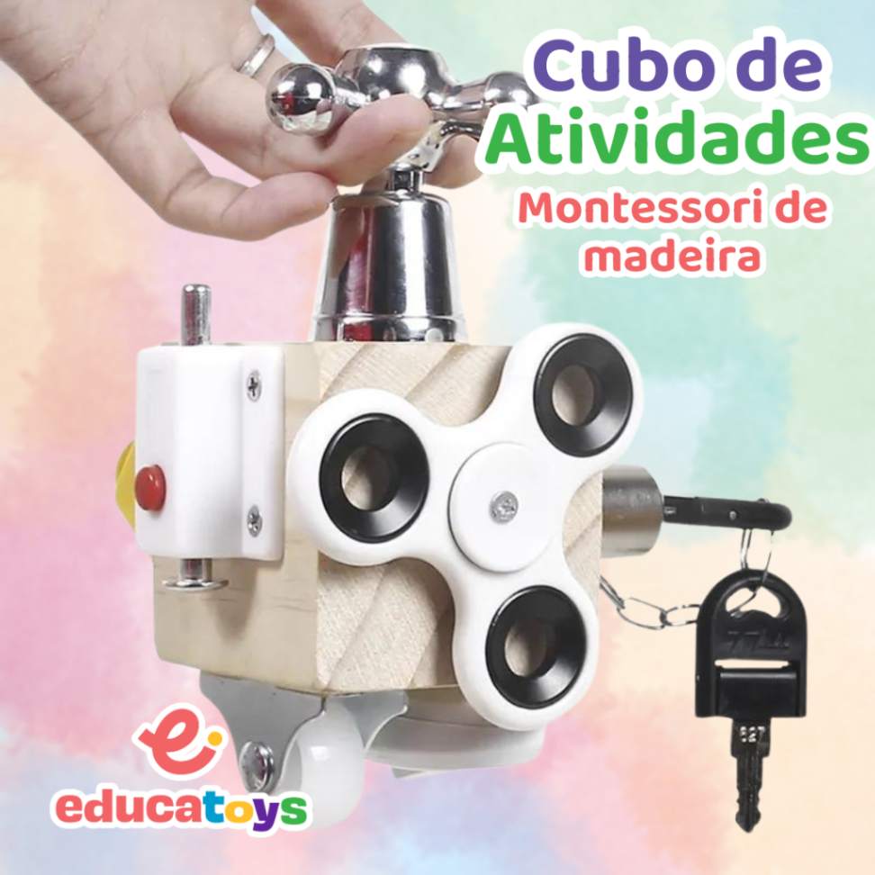 Cubo de Atividades Montessori de Madeira!