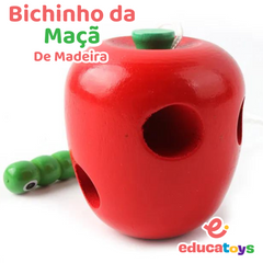 Bichinho da Maçã - encaixe de madeira