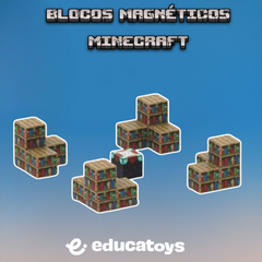 Biblioteca Encantada (Ref. T046) -17 PEÇAS - Blocos Magnéticos Minecraft