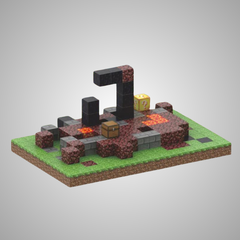 Fornalha Vulcânica (Ref. T055) - 190 PEÇAS - Blocos Magnéticos Magnecraft