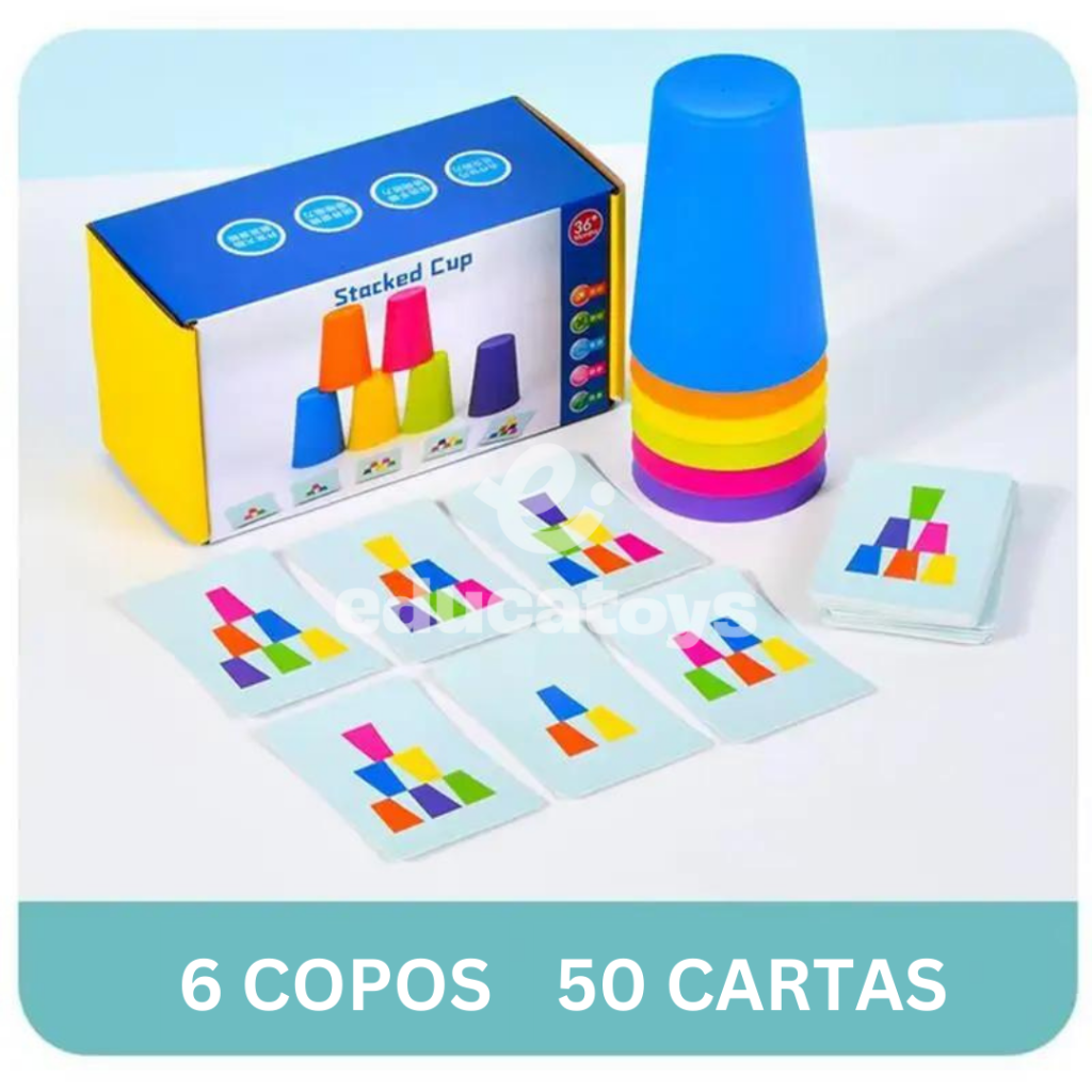 Desafio Rápido de Copos Montessori