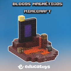 Portal do Fim (Ref. T058) - 128 PEÇAS - Blocos Magnéticos Minecraft