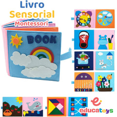 Livro Sensorial Montessori em Feltro