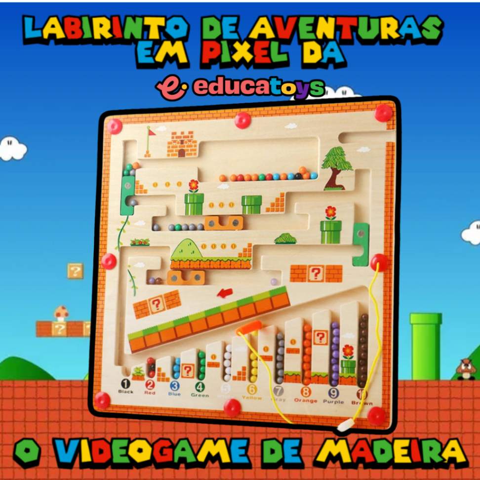 Labirinto de Aventuras em Pixel da Educatoys: O Videogame de Madeira