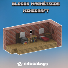 Casa Moderna (Ref. T052) - 80 PEÇAS - Blocos Magnéticos Minecraft