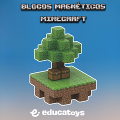 Ilha da Árvore (Ref. T040) - 64 PEÇAS - Blocos Magnéticos Minecraft